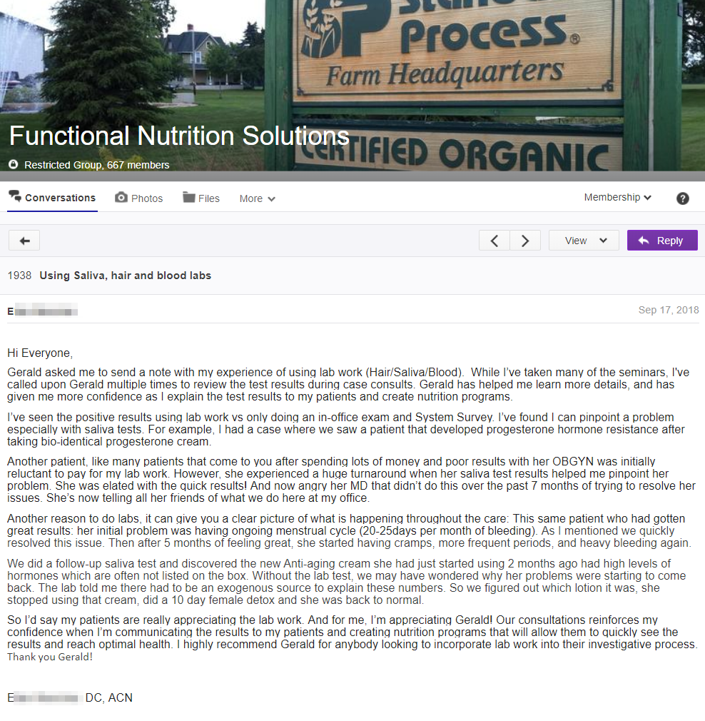 1938 Success Story Ellen Rencher Using Saliva, hair and blood labs 01